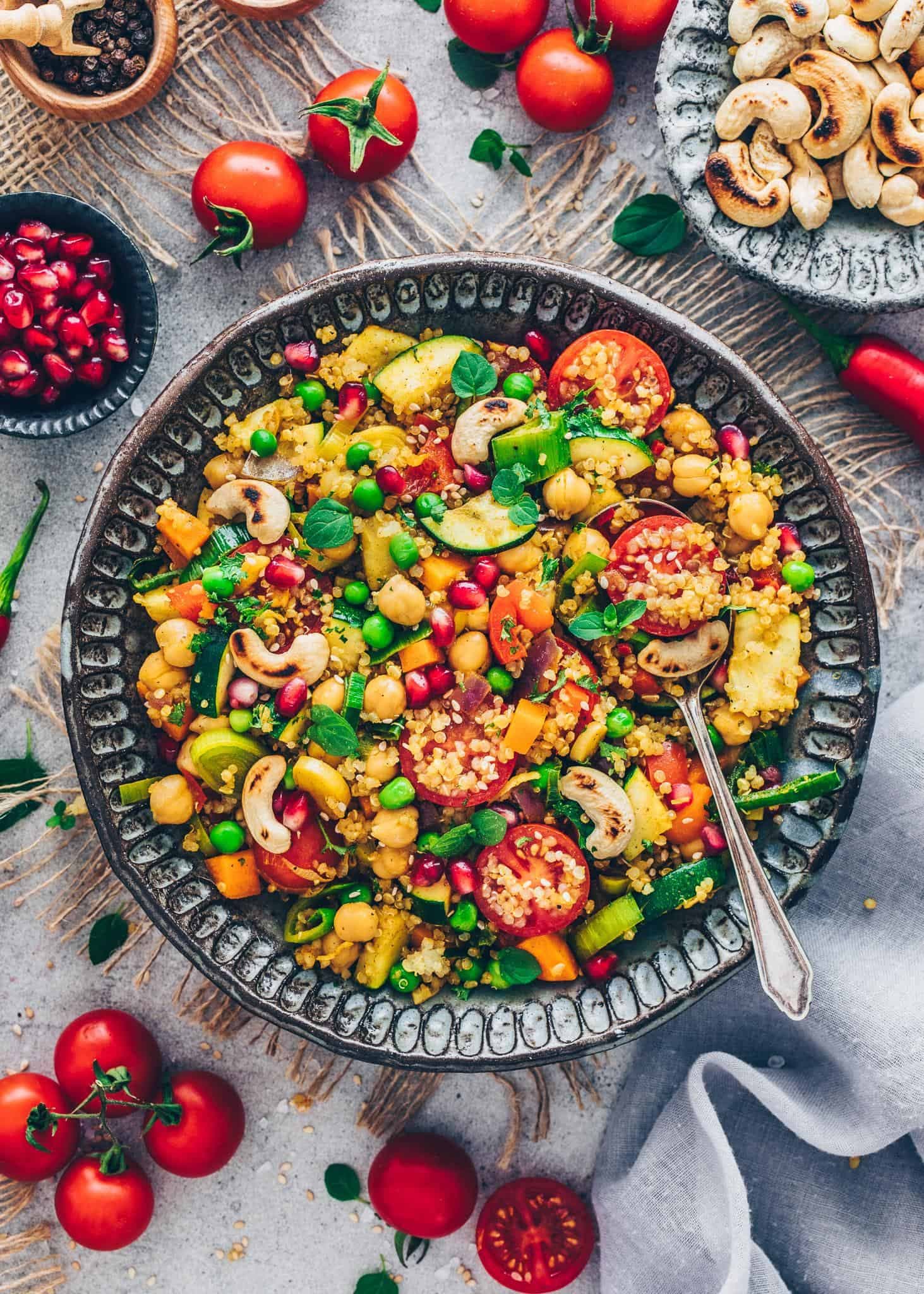 Quinoa and Tomato Stir Fry