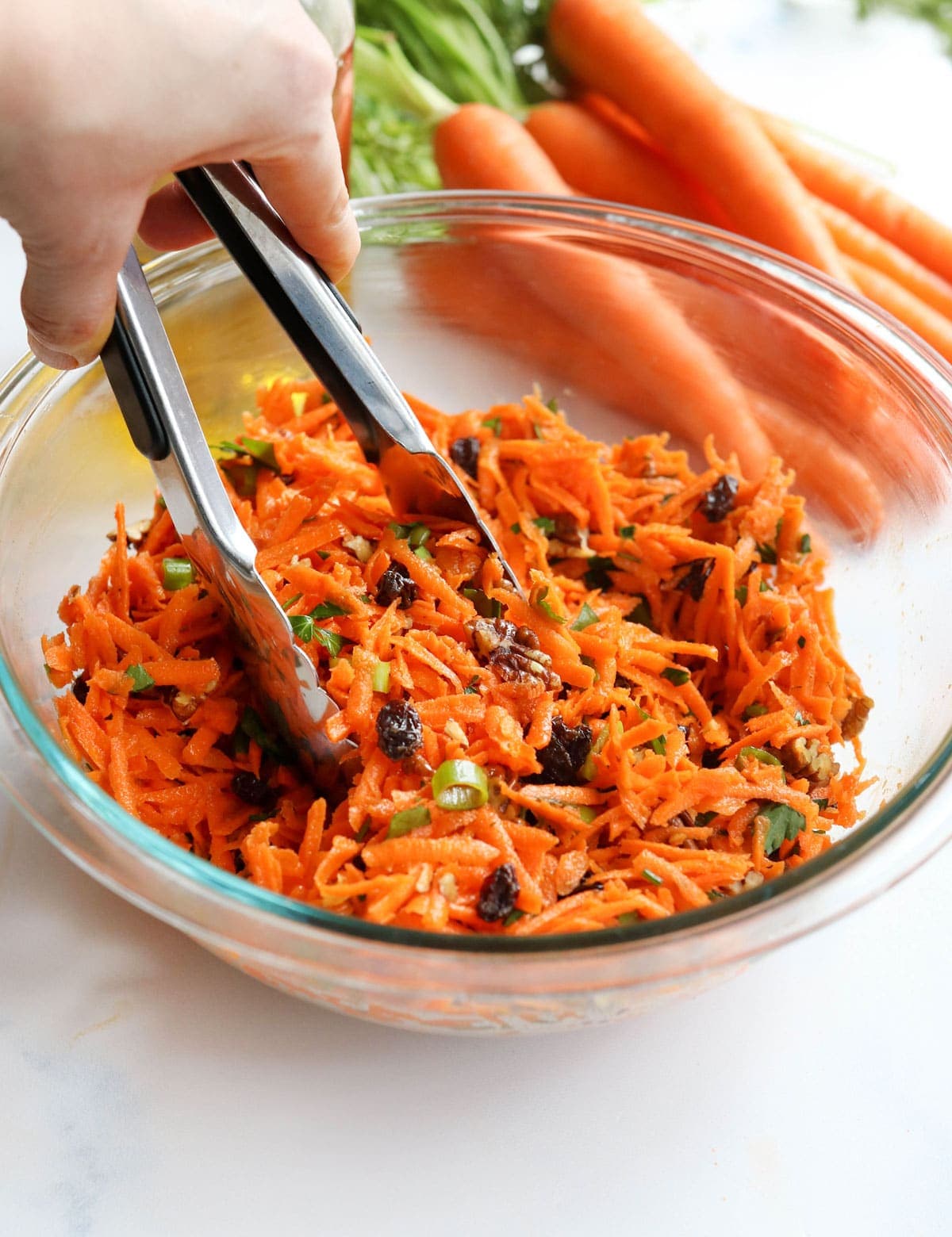 Roasted Carrot Salad with Raspberry Vinaigrette