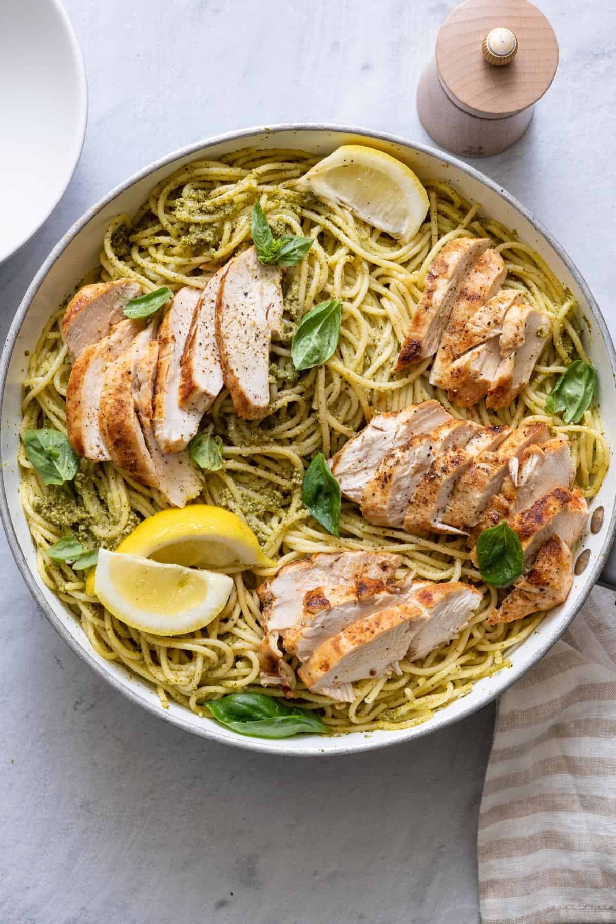 Pesto Pasta with Grilled Chicken