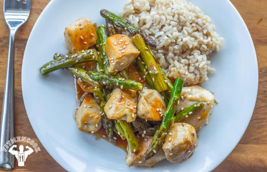 Lemon Ginger Chicken and Asparagus Stir Fry