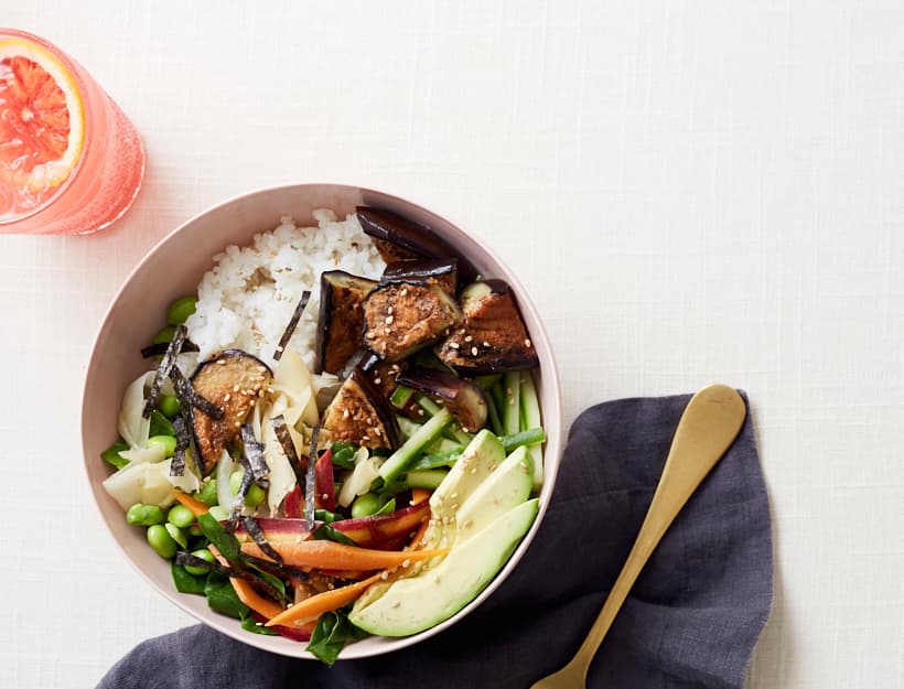 Miso Rice Bowl with Eggplant