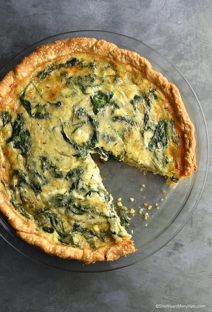 Spinach and Onion Quiche