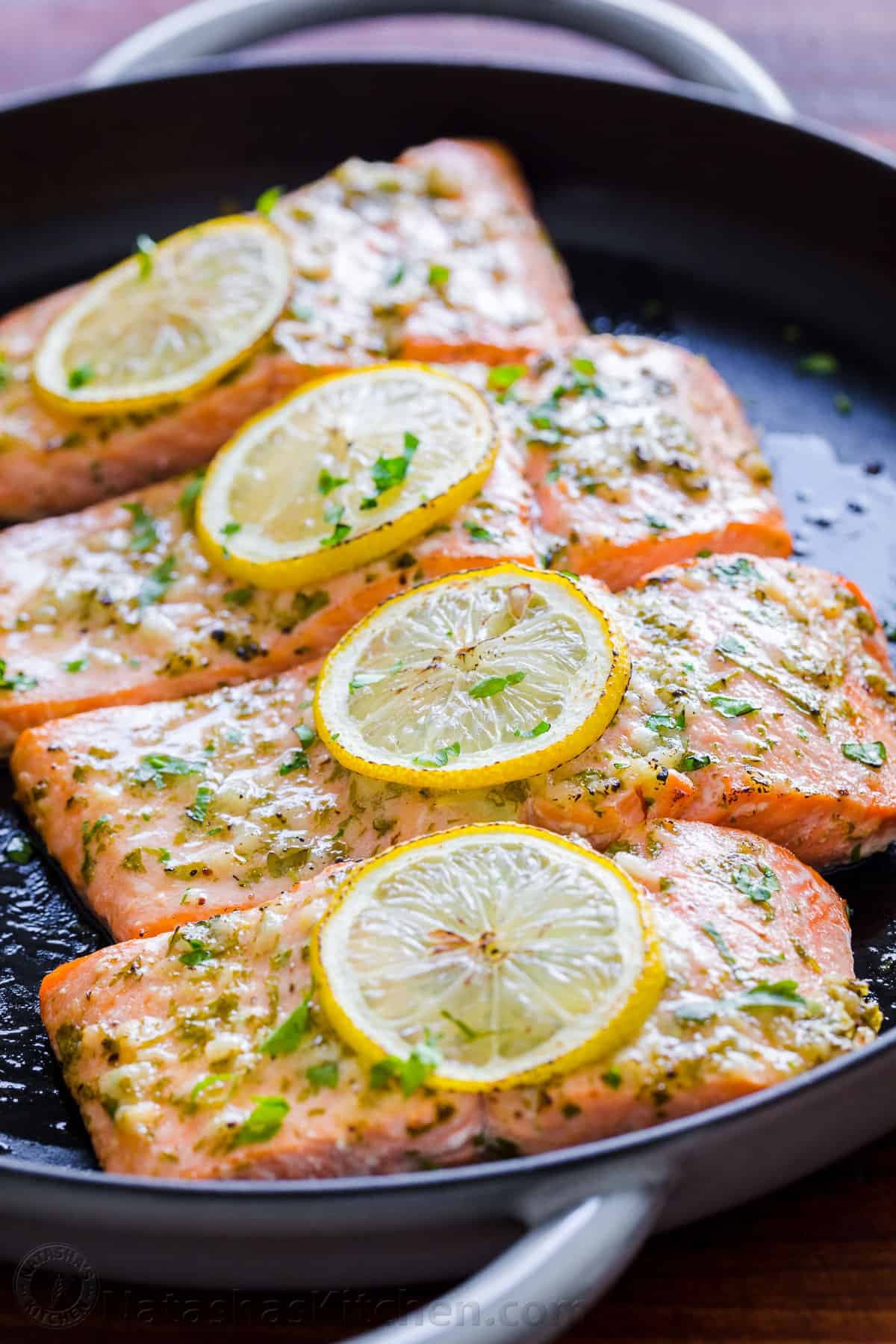 Baked Salmon with Garlic and Dijon