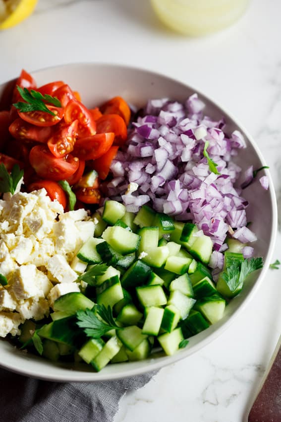 Chopped Salad with Lemon Dressing