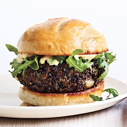 Mushroom and Lentil Burgers