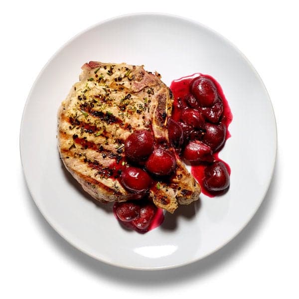 Pork Chops with Cherry Sauce