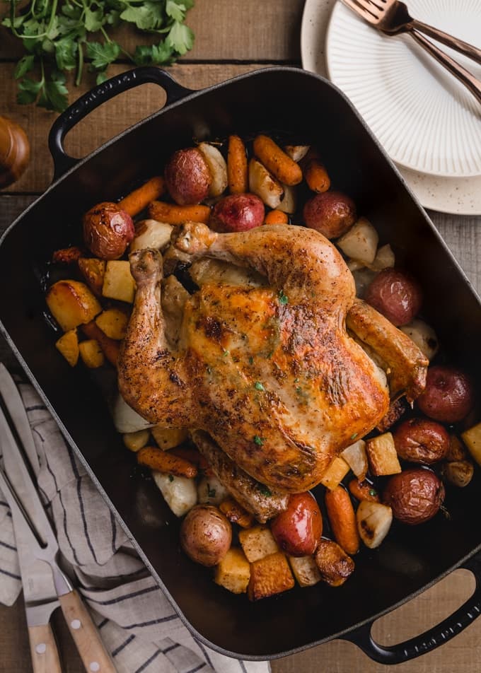 Roasted Root Vegetables with Chicken
