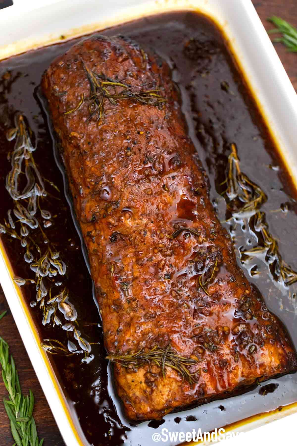 Keto Balsamic Glazed Pork Loin