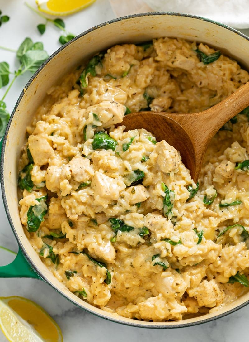 One-Pot Chicken and Spinach Rice