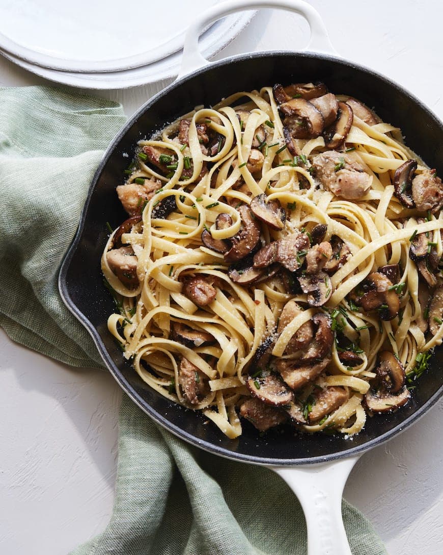 Lemon Mushroom Chicken Pasta