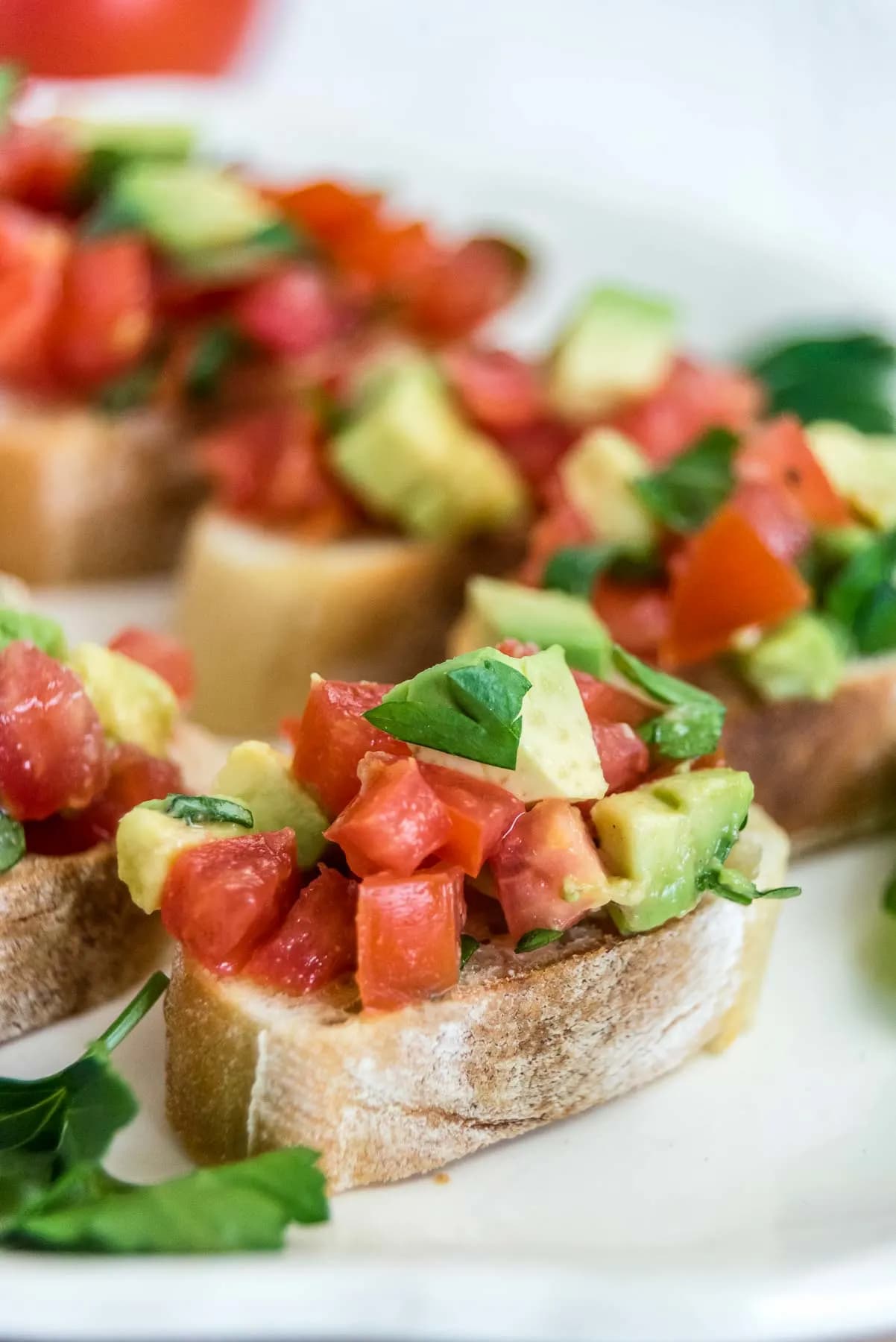 Tomato Avocado Bruschetta