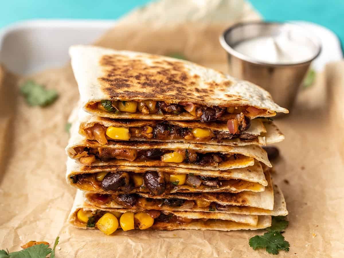 Black Bean and Cheddar Quesadillas
