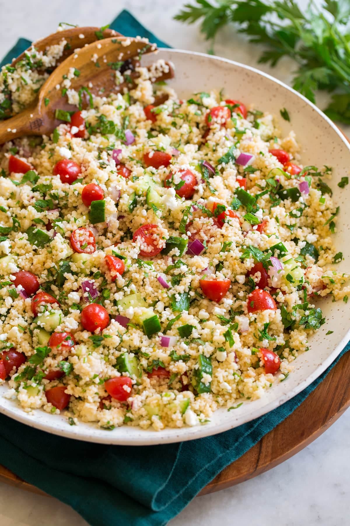 Couscous Salad with Roasted Cauliflower and Chickpeas