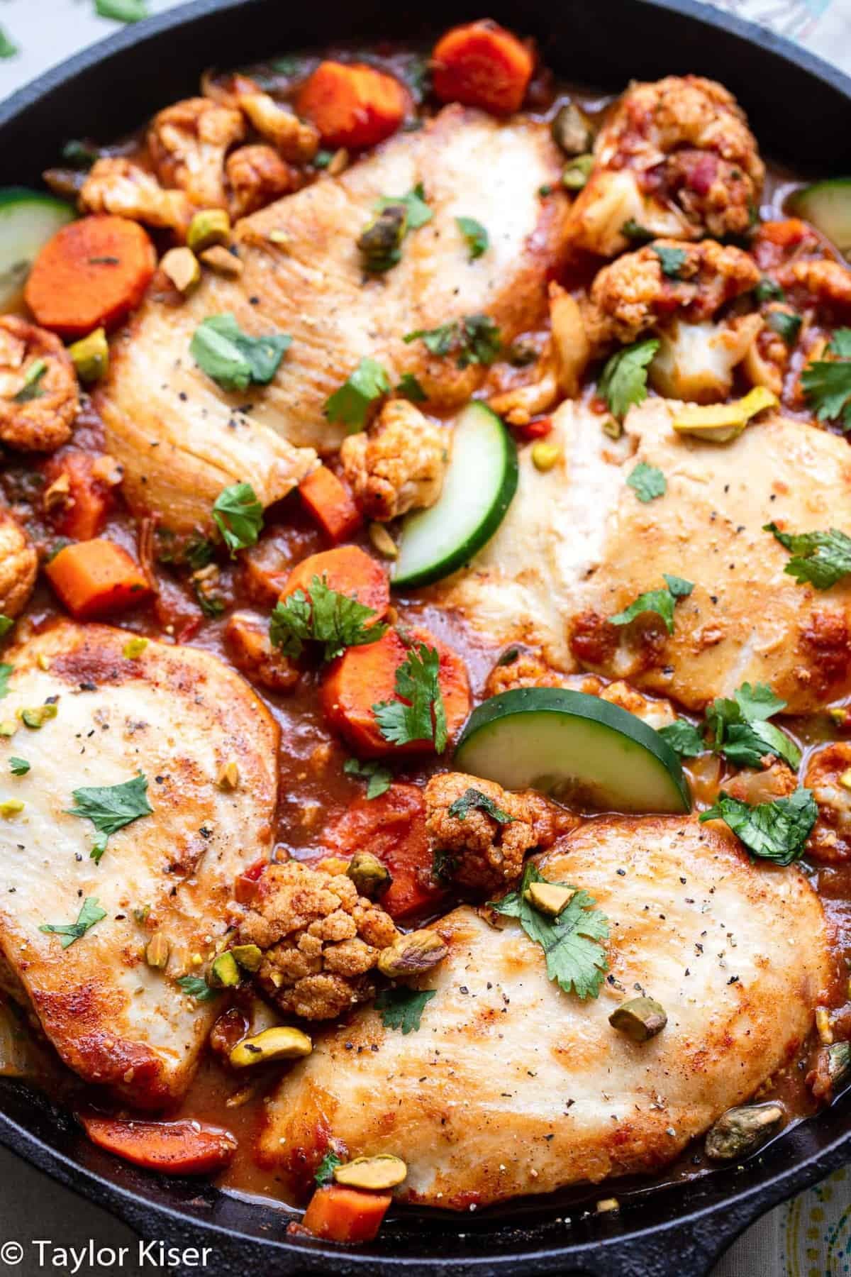 Keto Moroccan Chicken Skillet