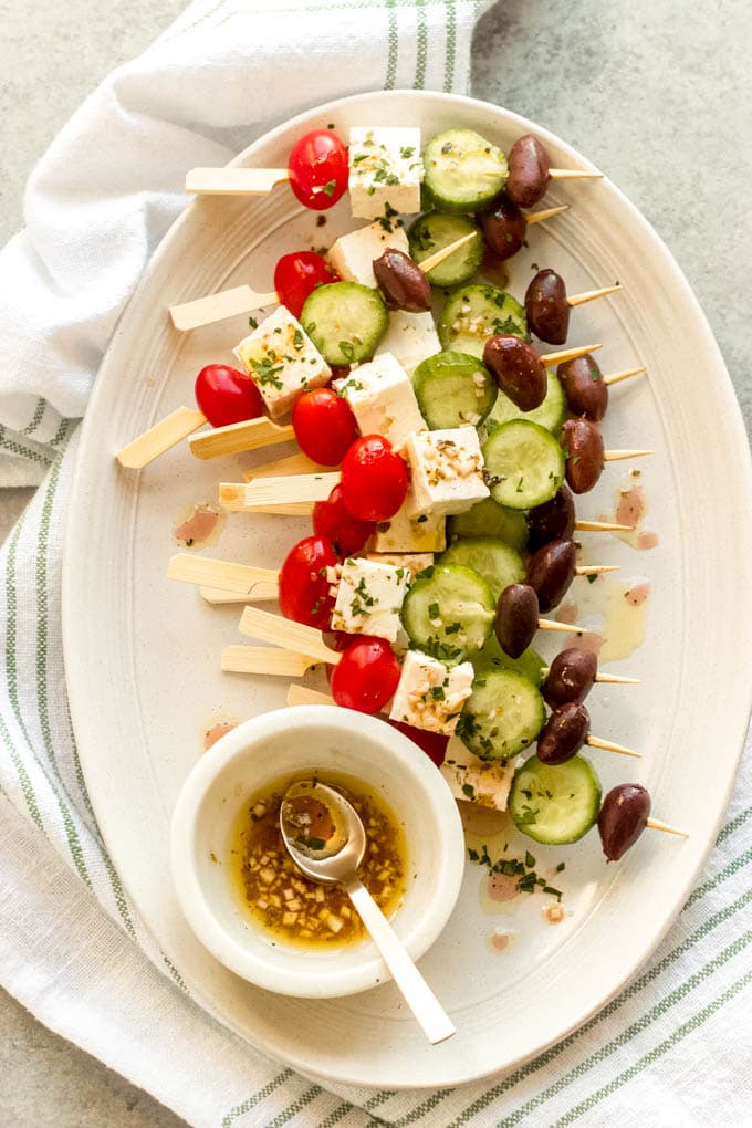 Tomato and Feta Skewers