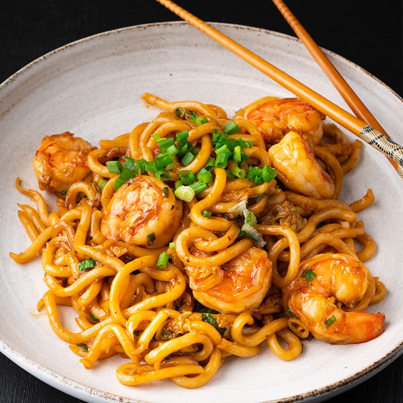 15-Minute Garlic Shrimp Noodles