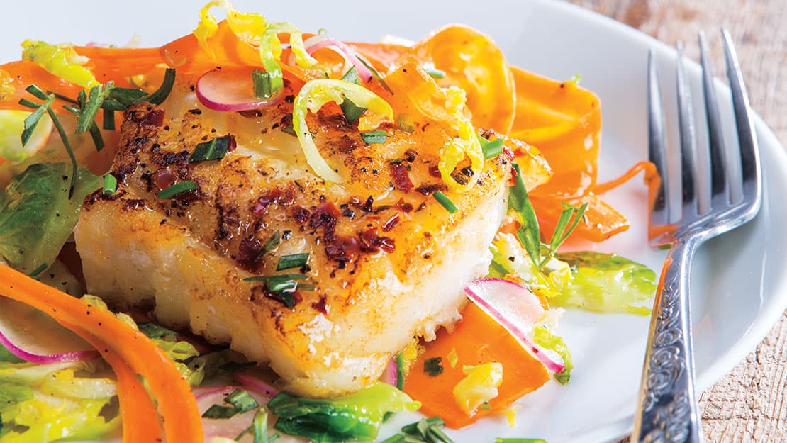 Pan-Seared Cod with Lemon Butter Sauce