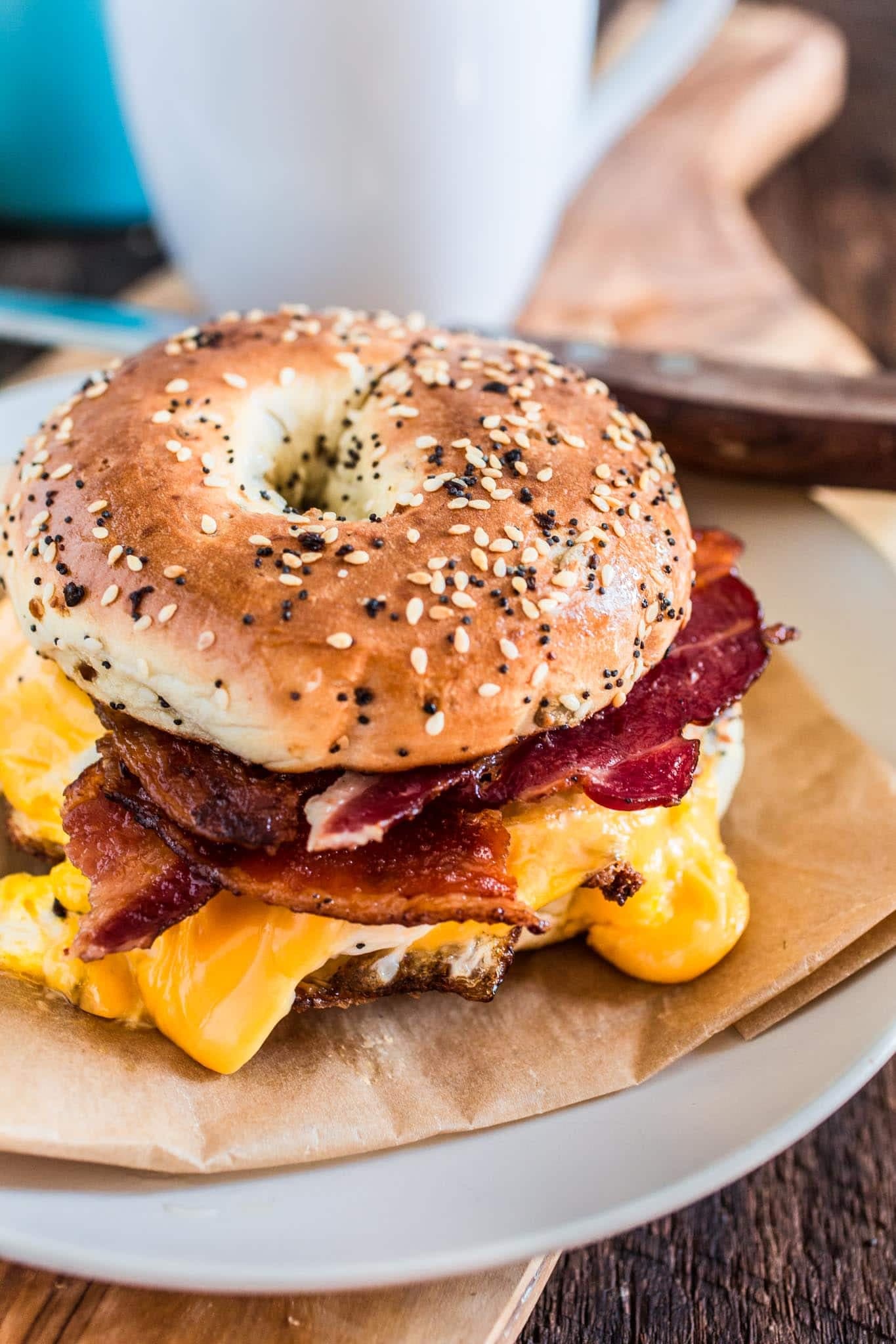 Egg and Bacon Breakfast Bagel