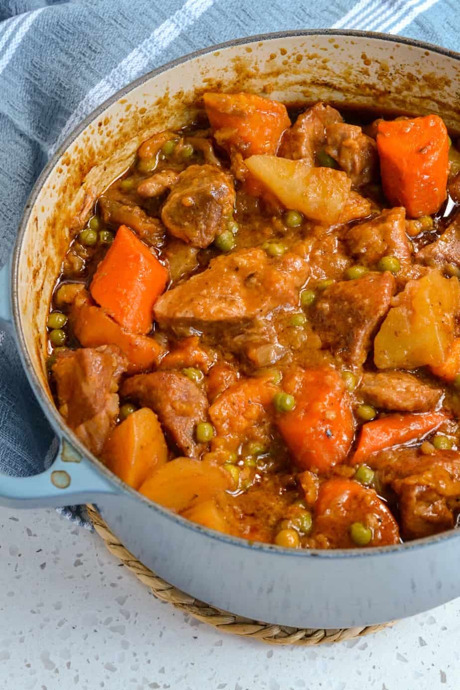 Mediterranean Pork Stew with Potatoes and Carrots