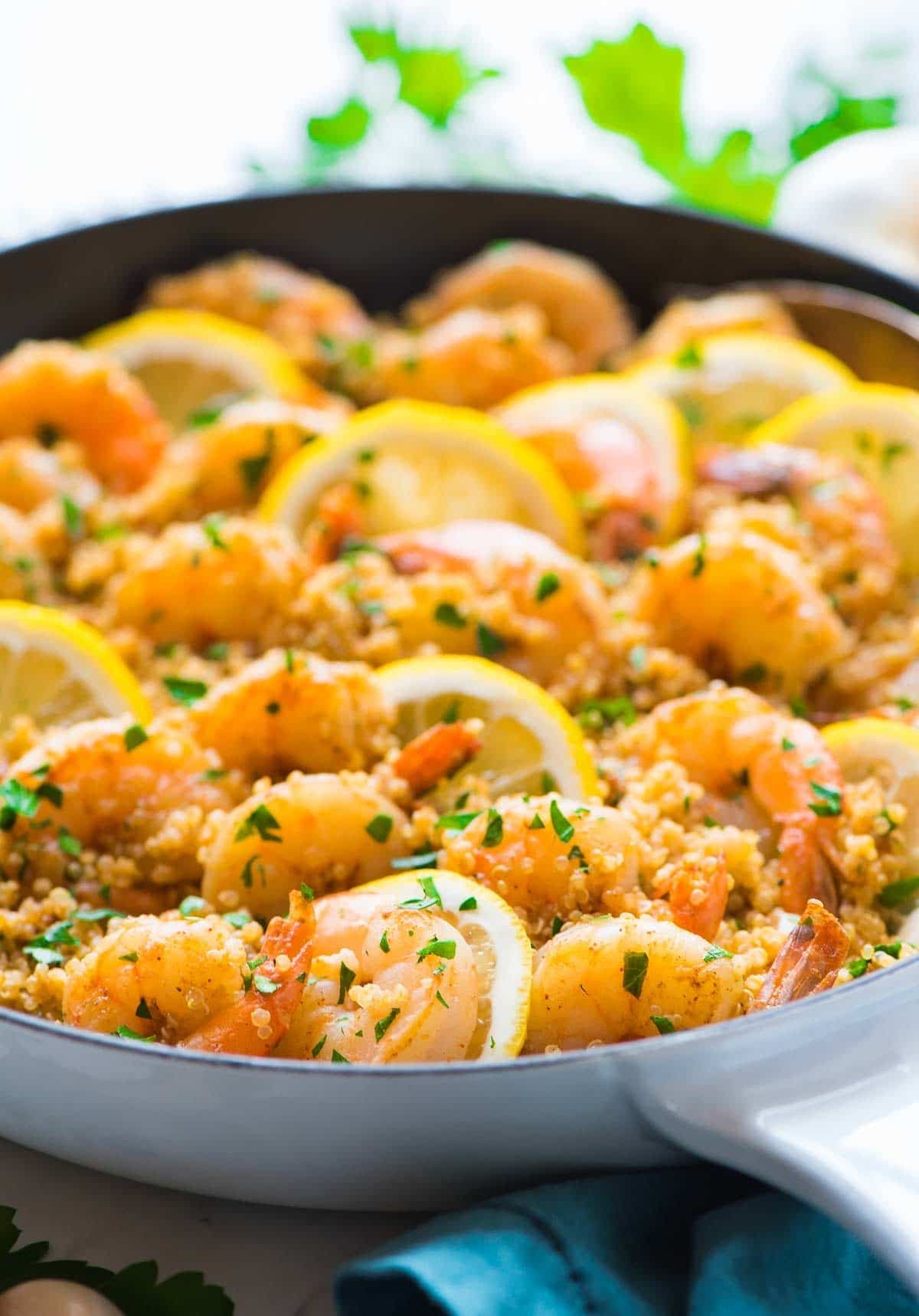 Healthy Garlic Shrimp with Quinoa