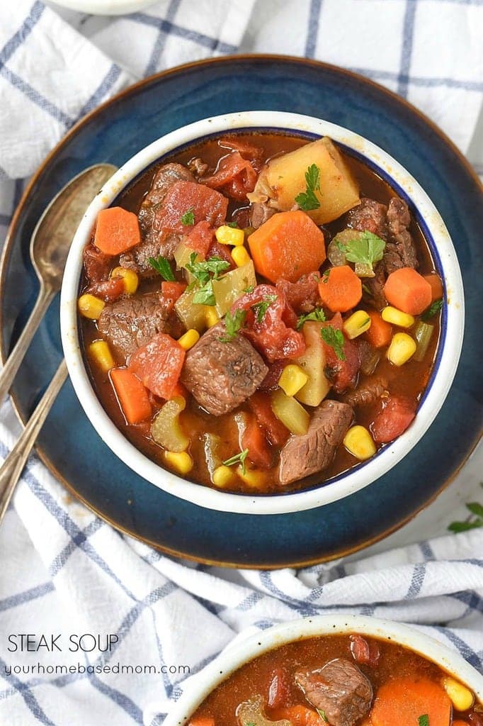 Creamy Water and Steak Soup